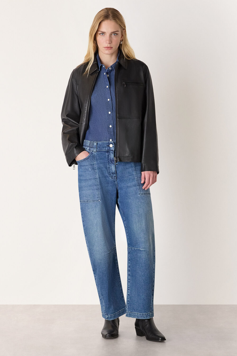 Denim Pocket Detail Cotton Shirt