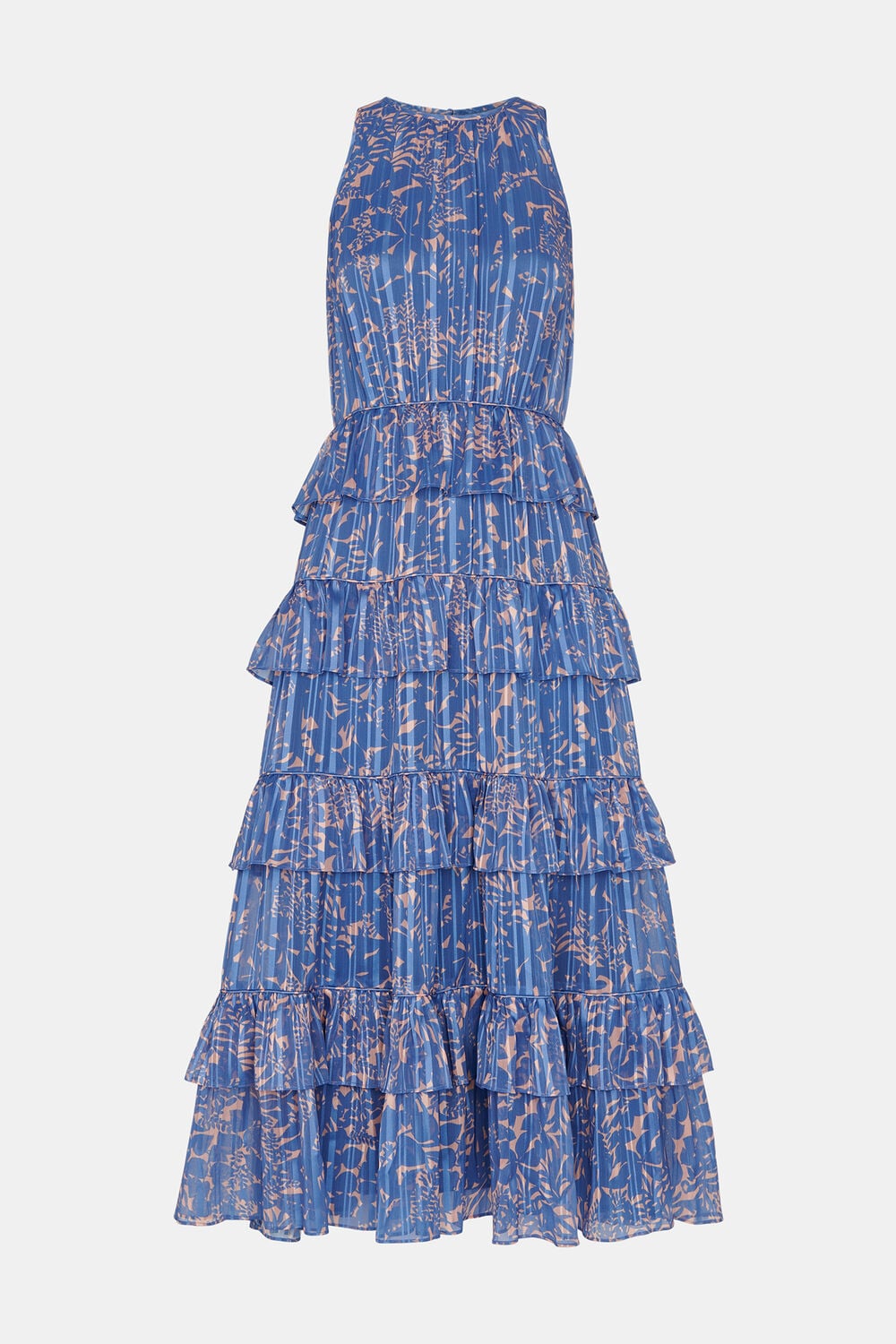 Purple Tropical Leaves Paloma Dress