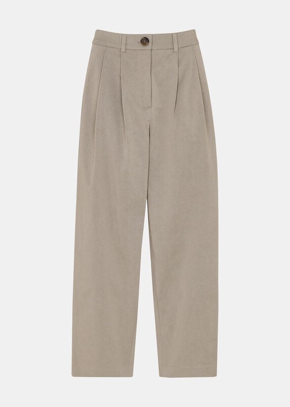 Taupe Bethany Barrel Leg Pants 