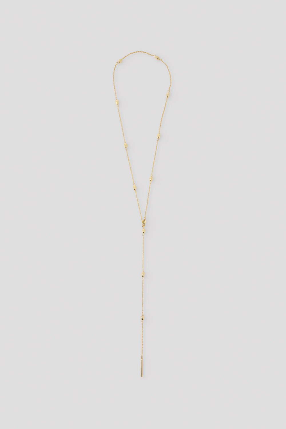Gold Long Beaded Necklace