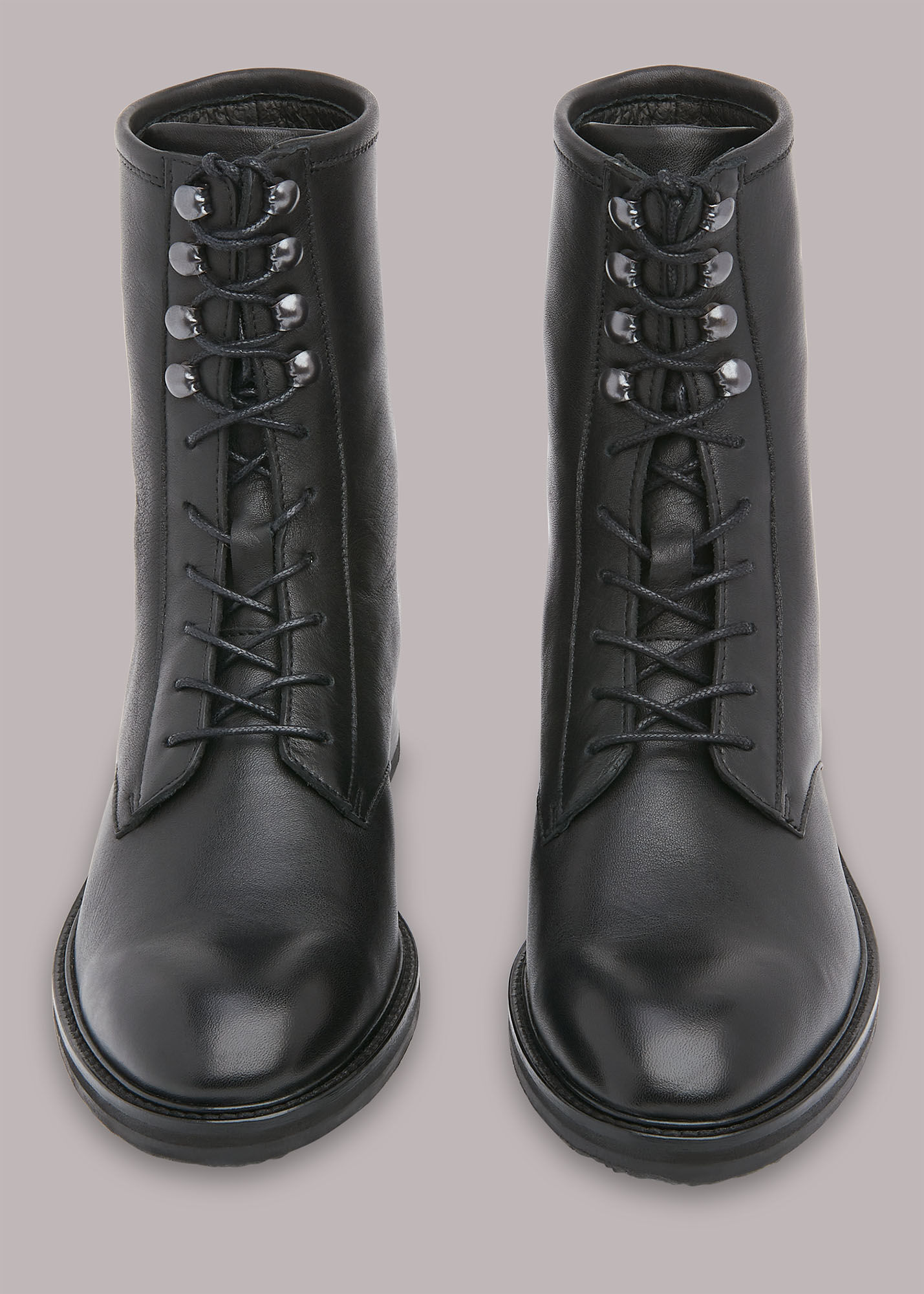 whistles black lace up boots