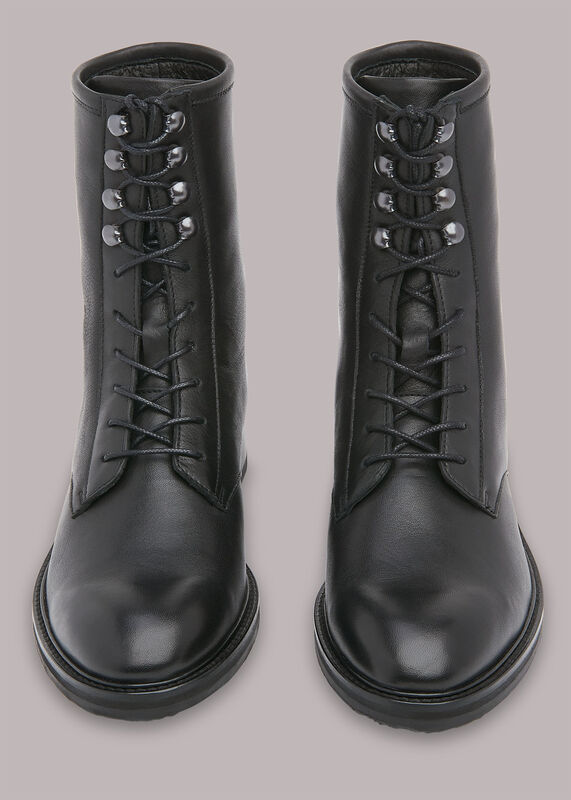 Black Asha Lace Up Boot