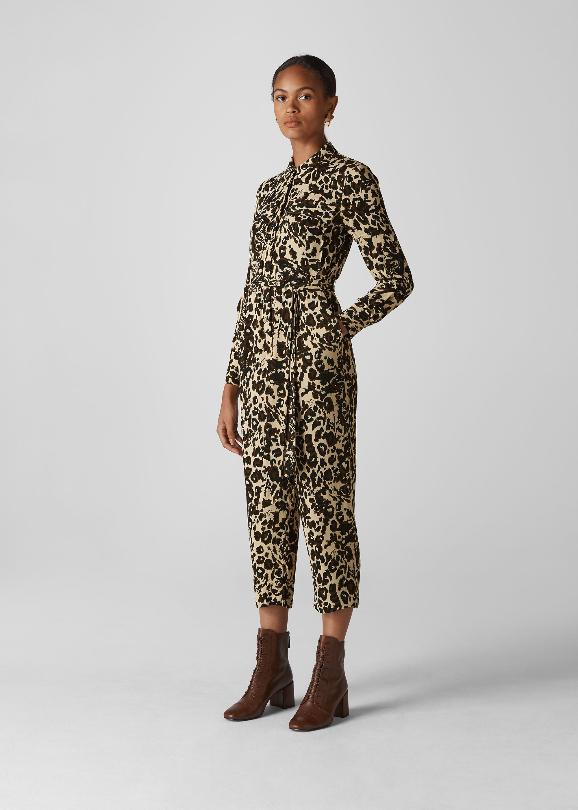 whistles leopard print dress