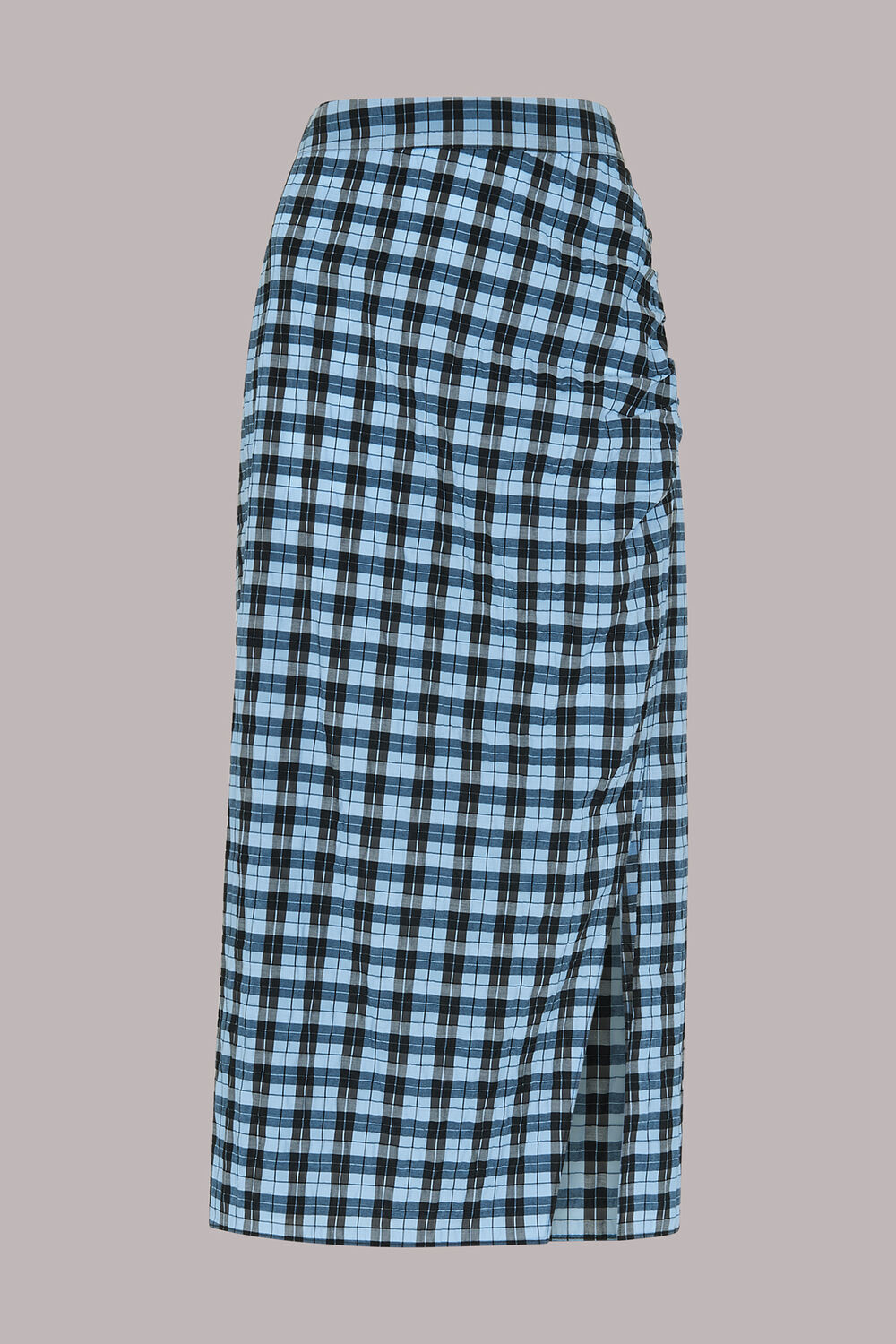 Gingham Ruched Front Skirt