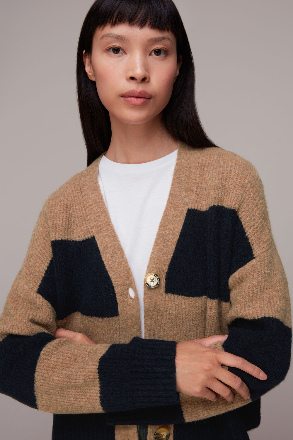 Stripe Ribbed Cardigan
