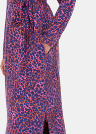Mottled Leopard Midi Dress