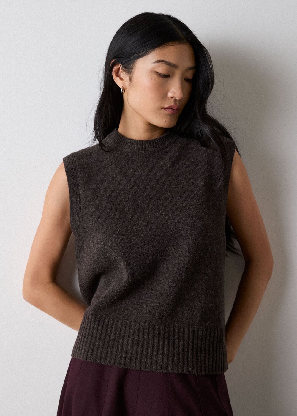 Wool Sleeveless Tank