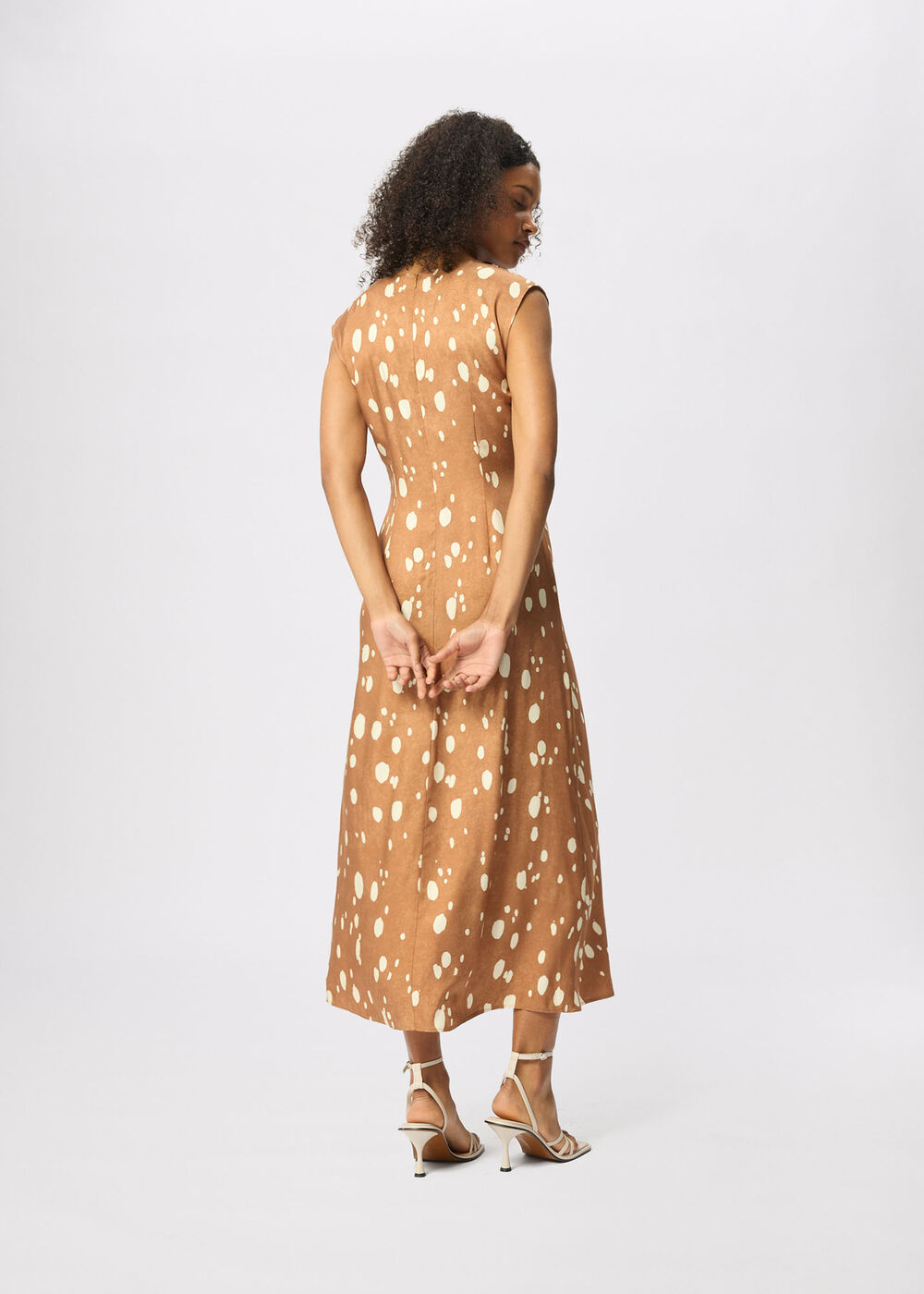 Deer Spot Viscose Midi Dress