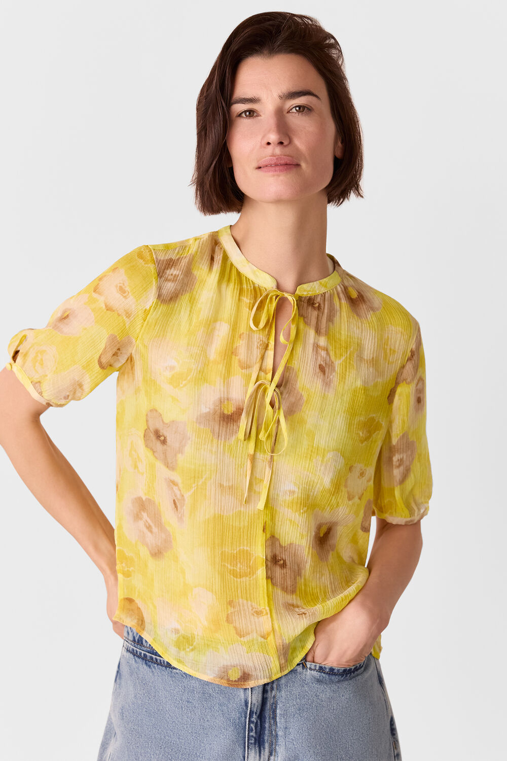 Sunshine Floral Texture Blouse