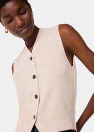 Wool V Neck Button Front Tank