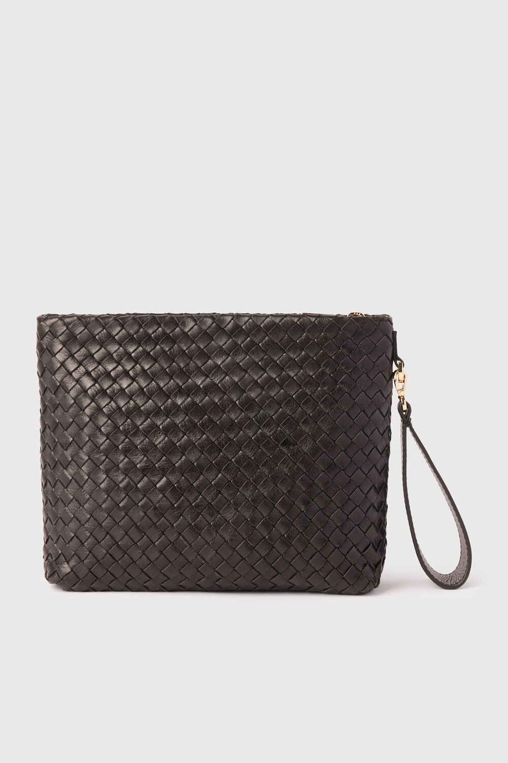 Avah Woven Zip Clutch