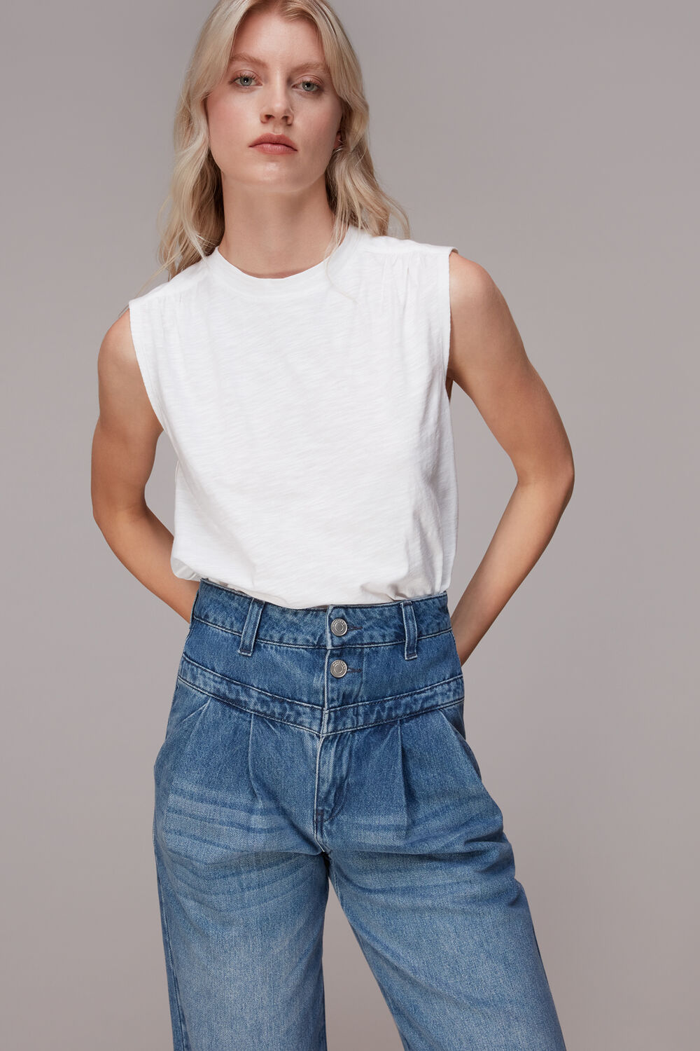 Gathered Shoulder Tank