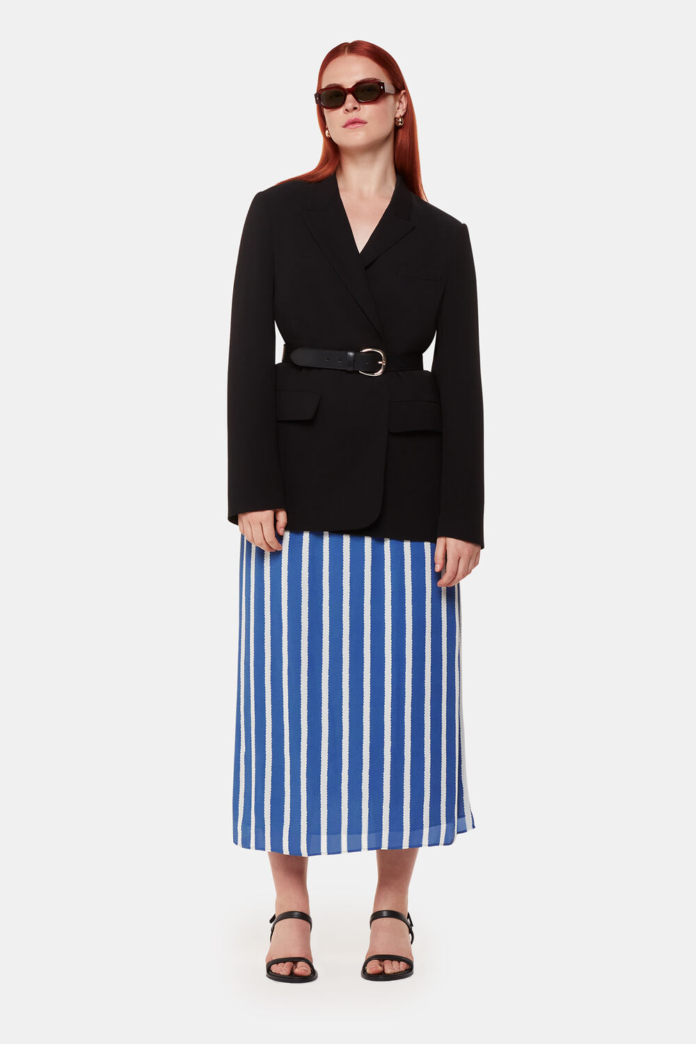 Eliza Stripe Printed Skirt