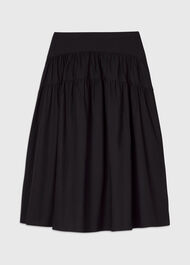 Tier Hem Cotton Skirt