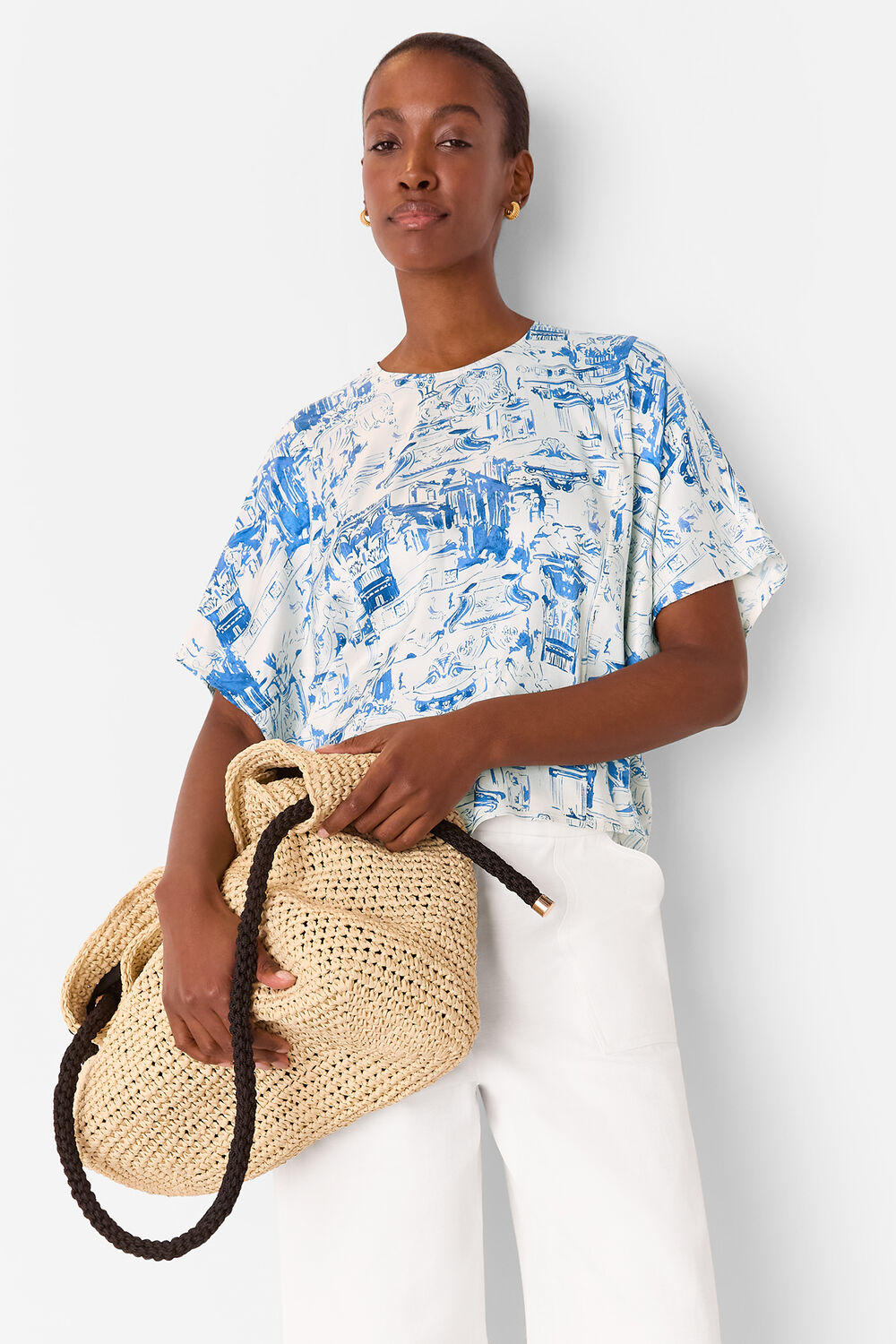 Rome Print Blouse
