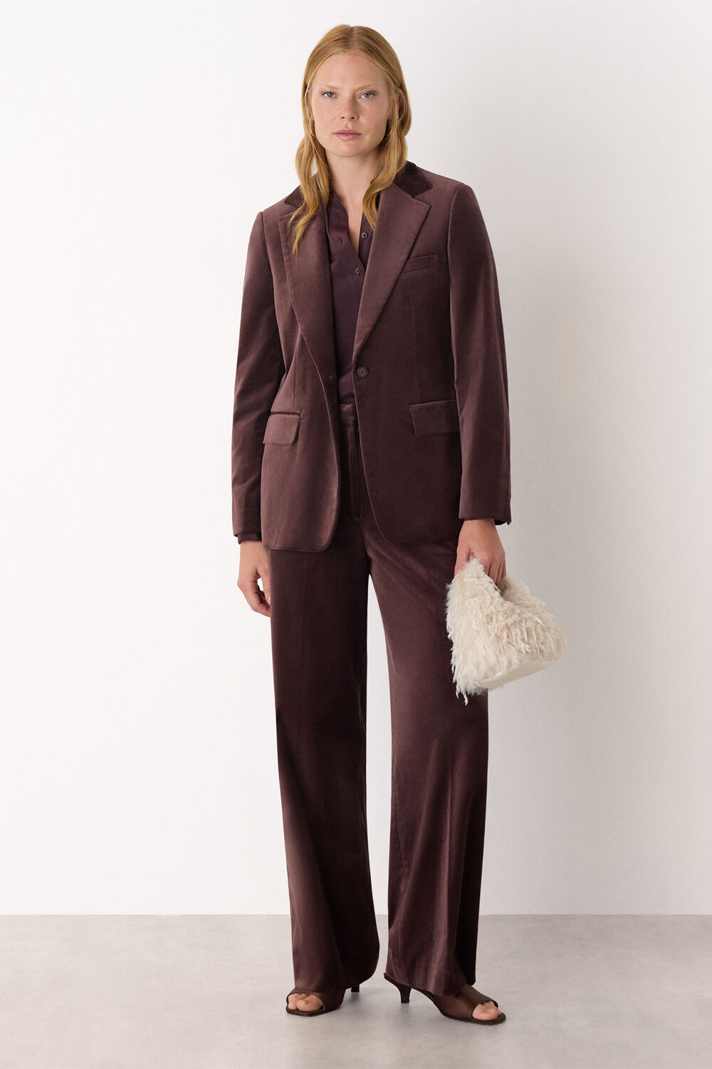 Cotton Velvet Tailored Blazer
