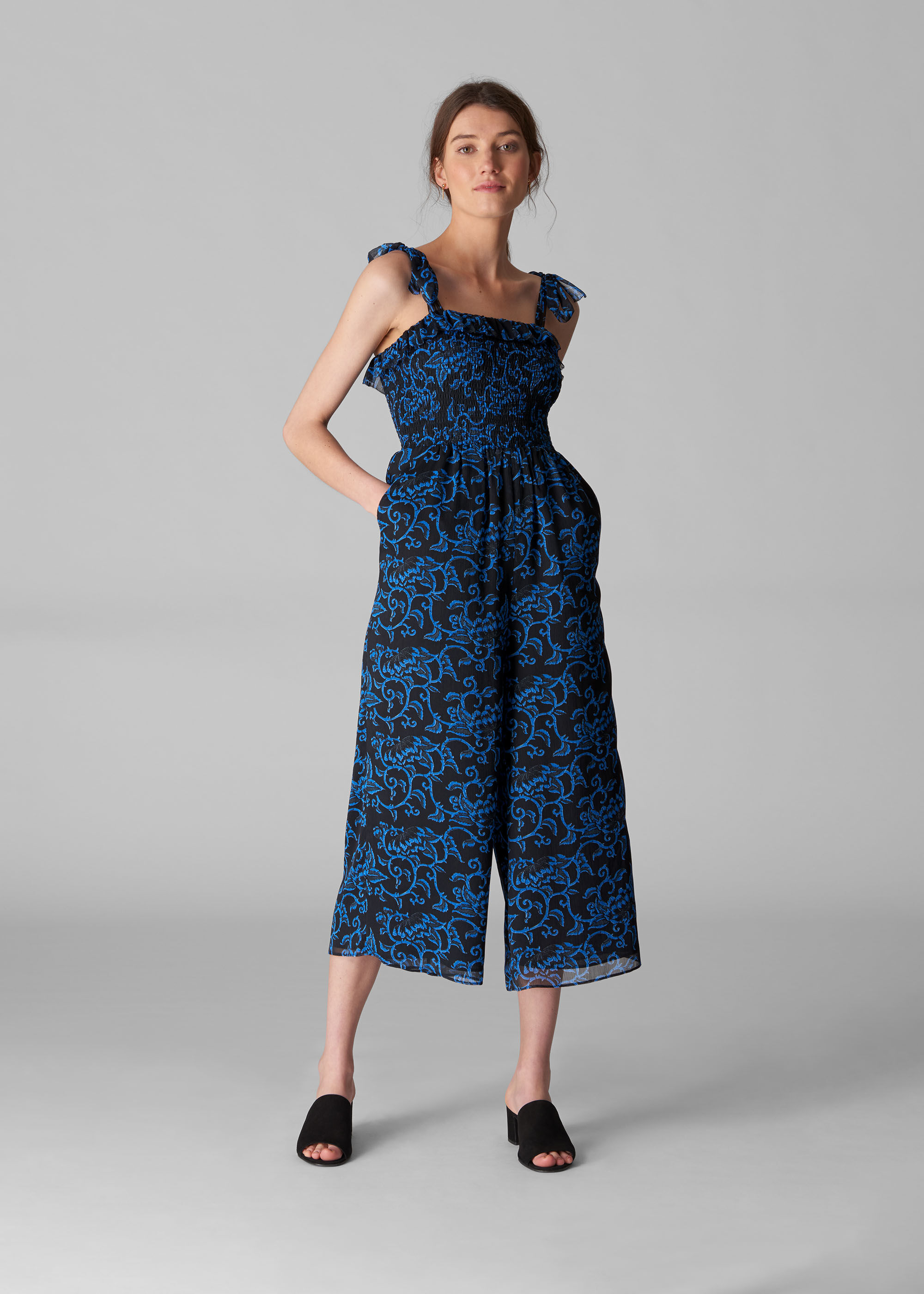Whistles blue jumpsuit shop