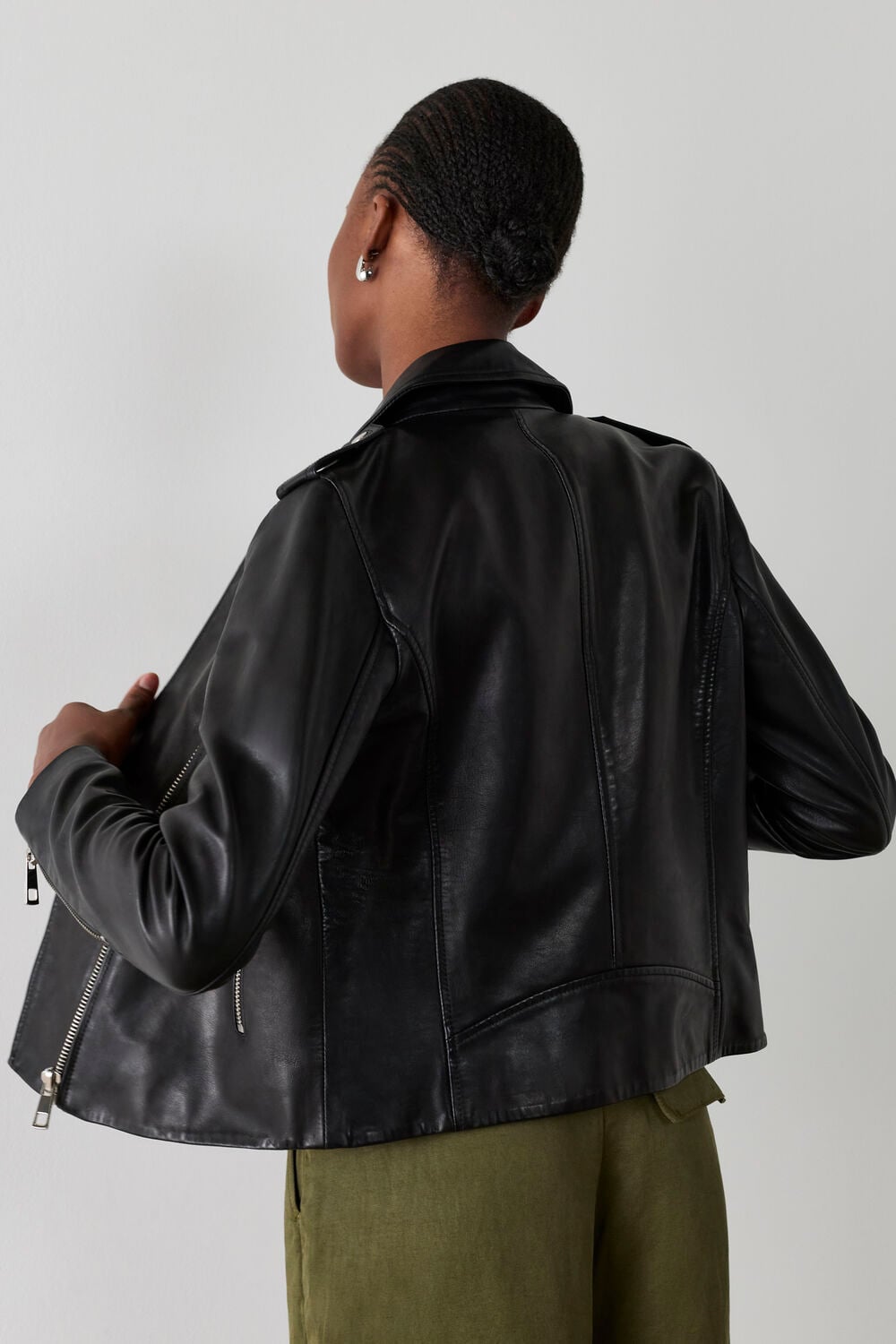 Agnes Pocket Leather Jacket