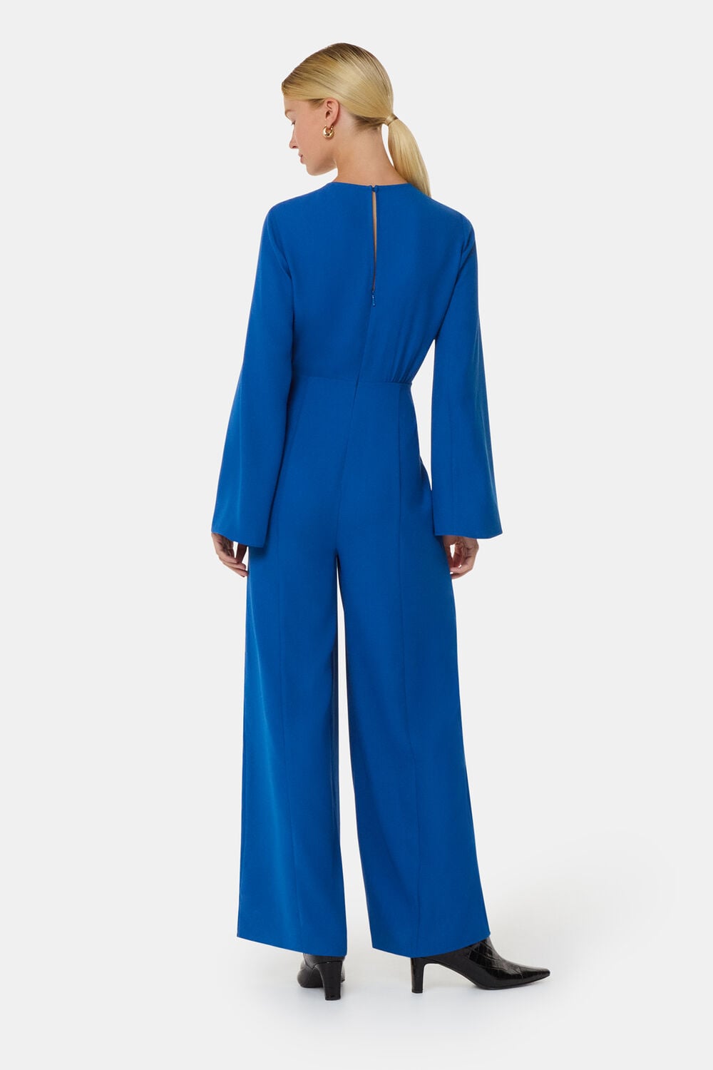Blue Bonnie Gathered Jumpsuit