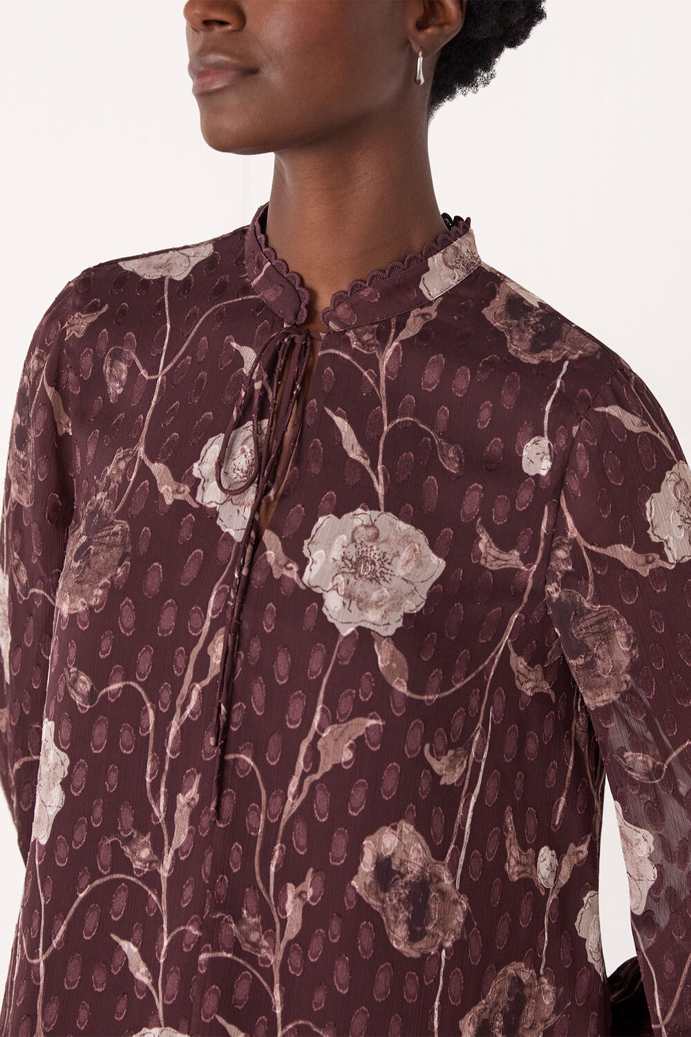 Floral Dobby Blouse