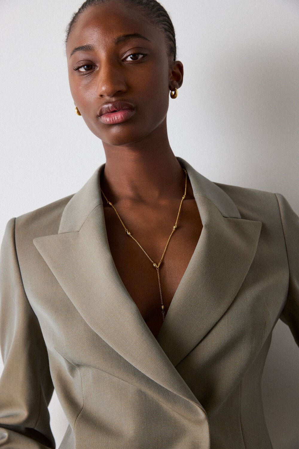 Gold Long Beaded Necklace
