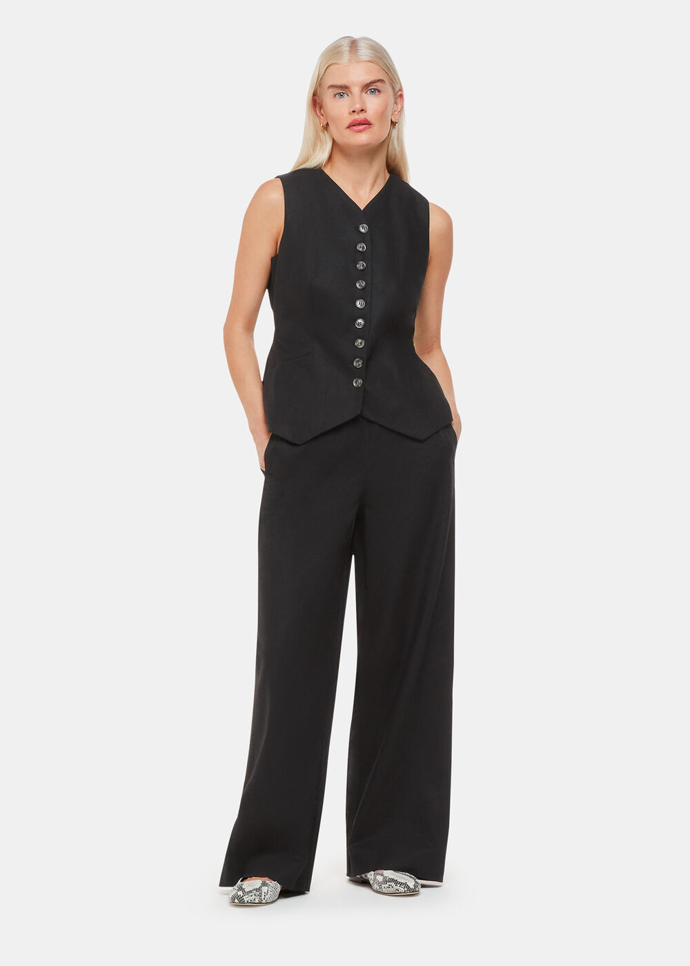 Petite Lindsey Linen Blend Trouser