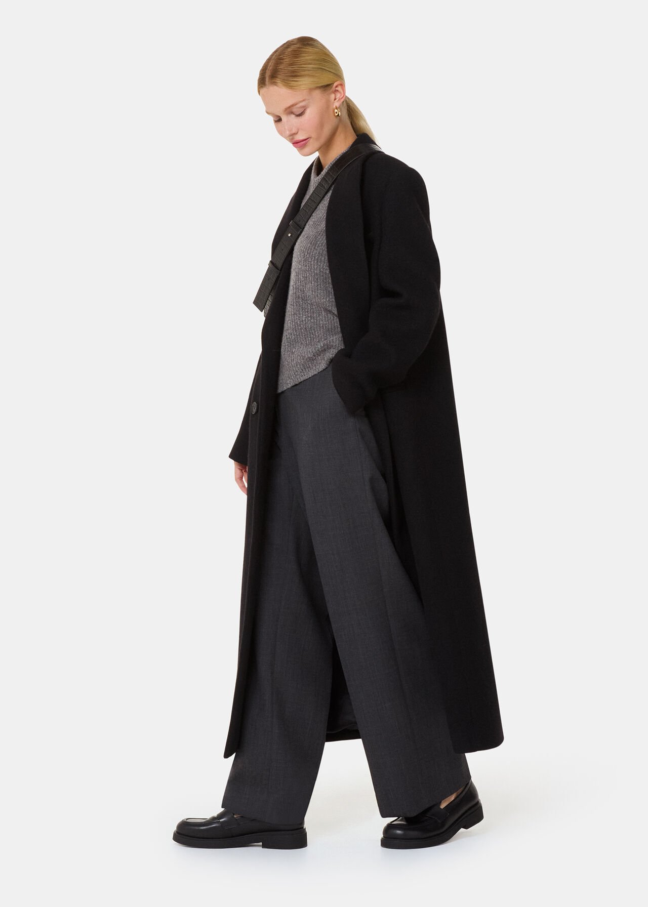 V Neck Wool Mix Knit