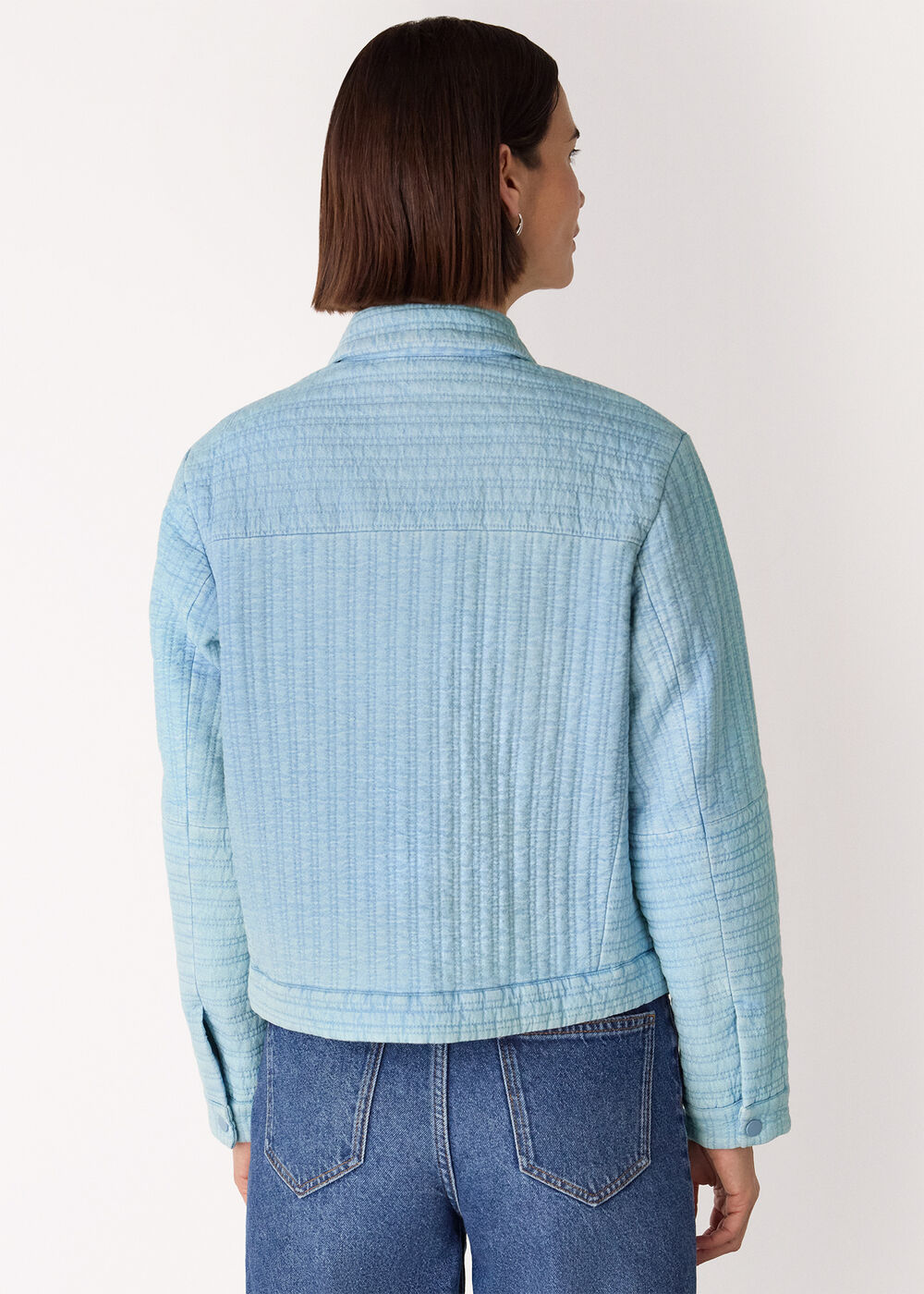 Cotton Quilted Chambray Jacket