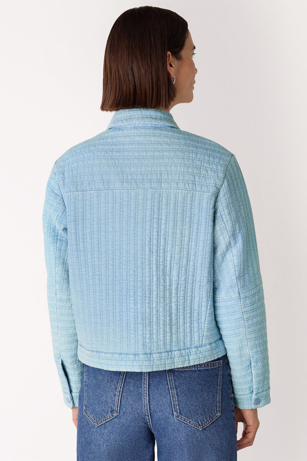 Cotton Quilted Chambray Jacket