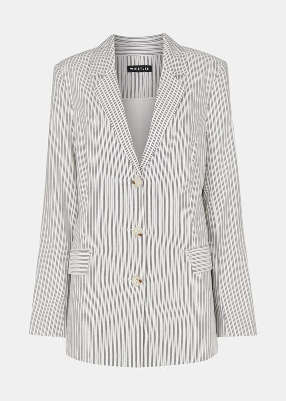 Ivory Petite Luna Stripe Blazer