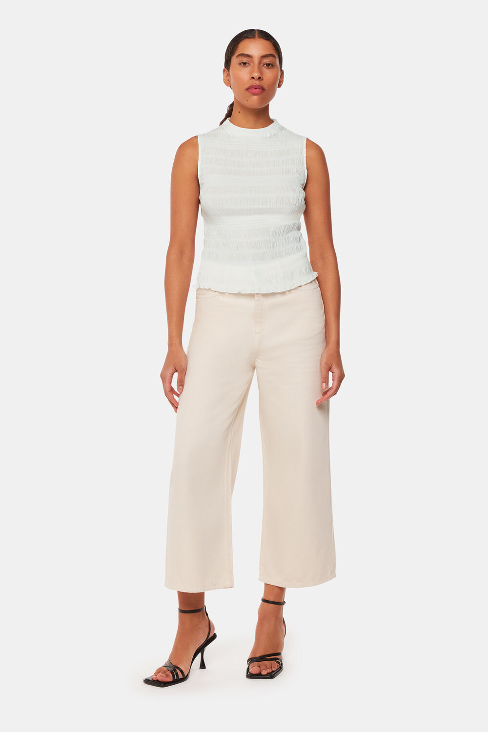 Plisse Sleeveless Top