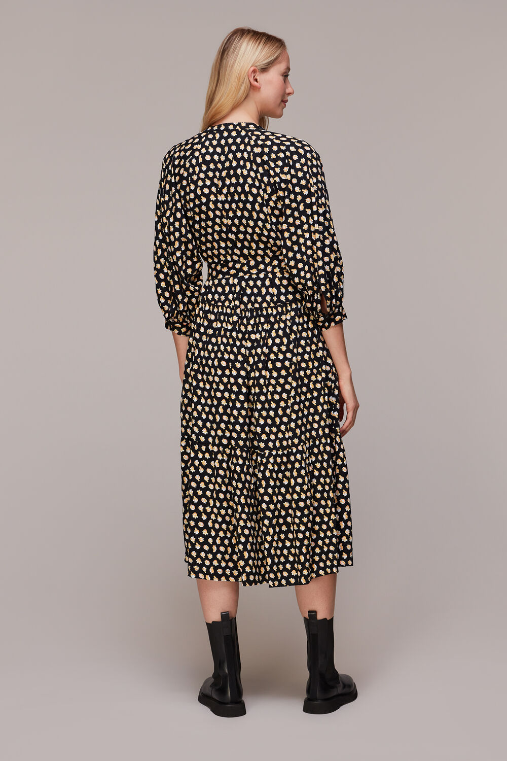 Twisting Tulips Trapeze Dress