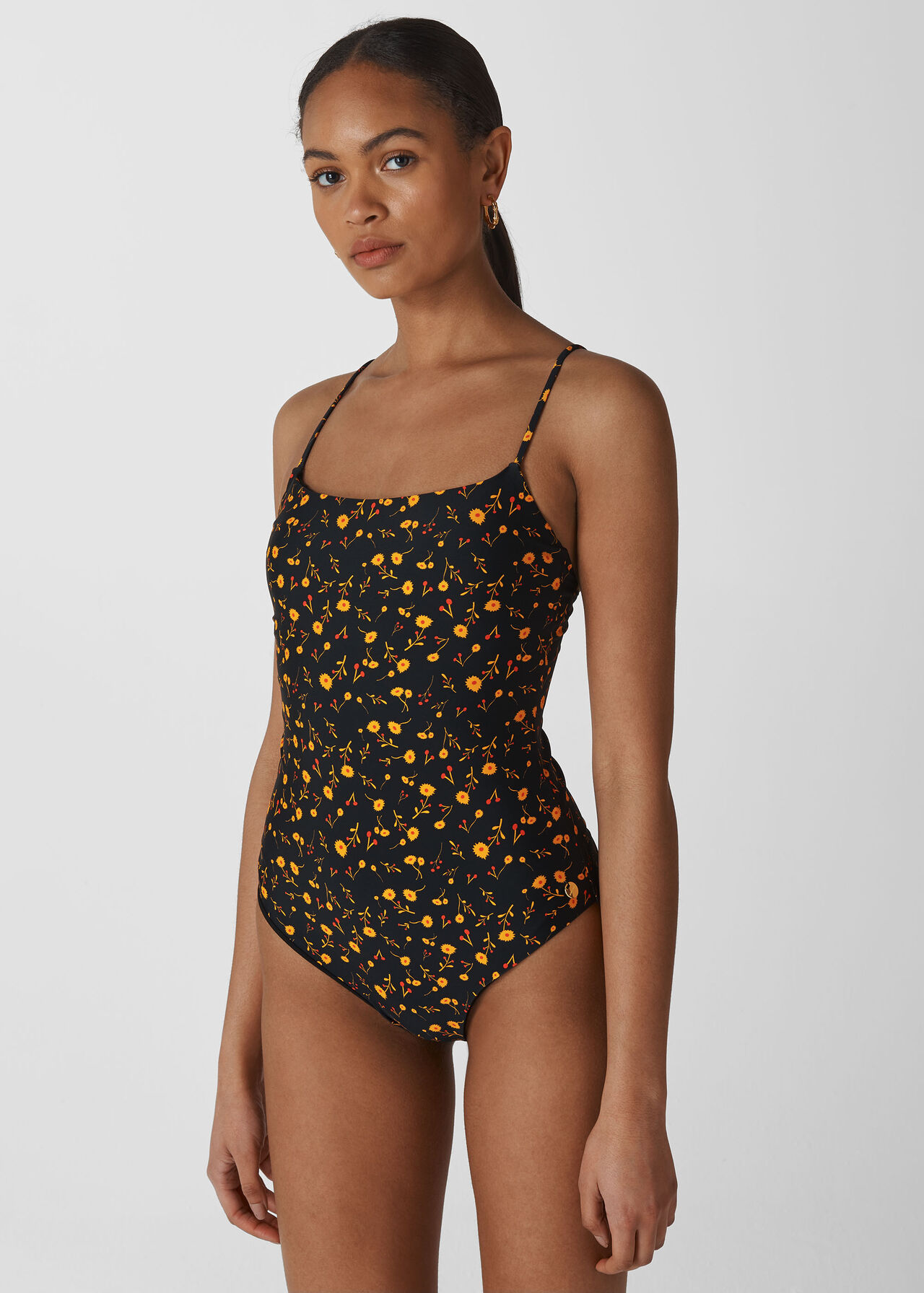 Not Yacht Down White Floral Print Crossback One-Piece Swimsuit