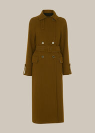 Belted Wool Trench Coat