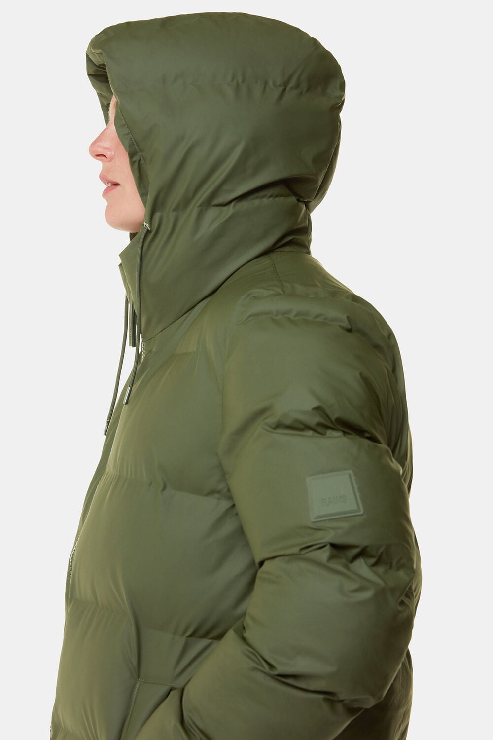 Dark Green Rains Alta Longer Puffer