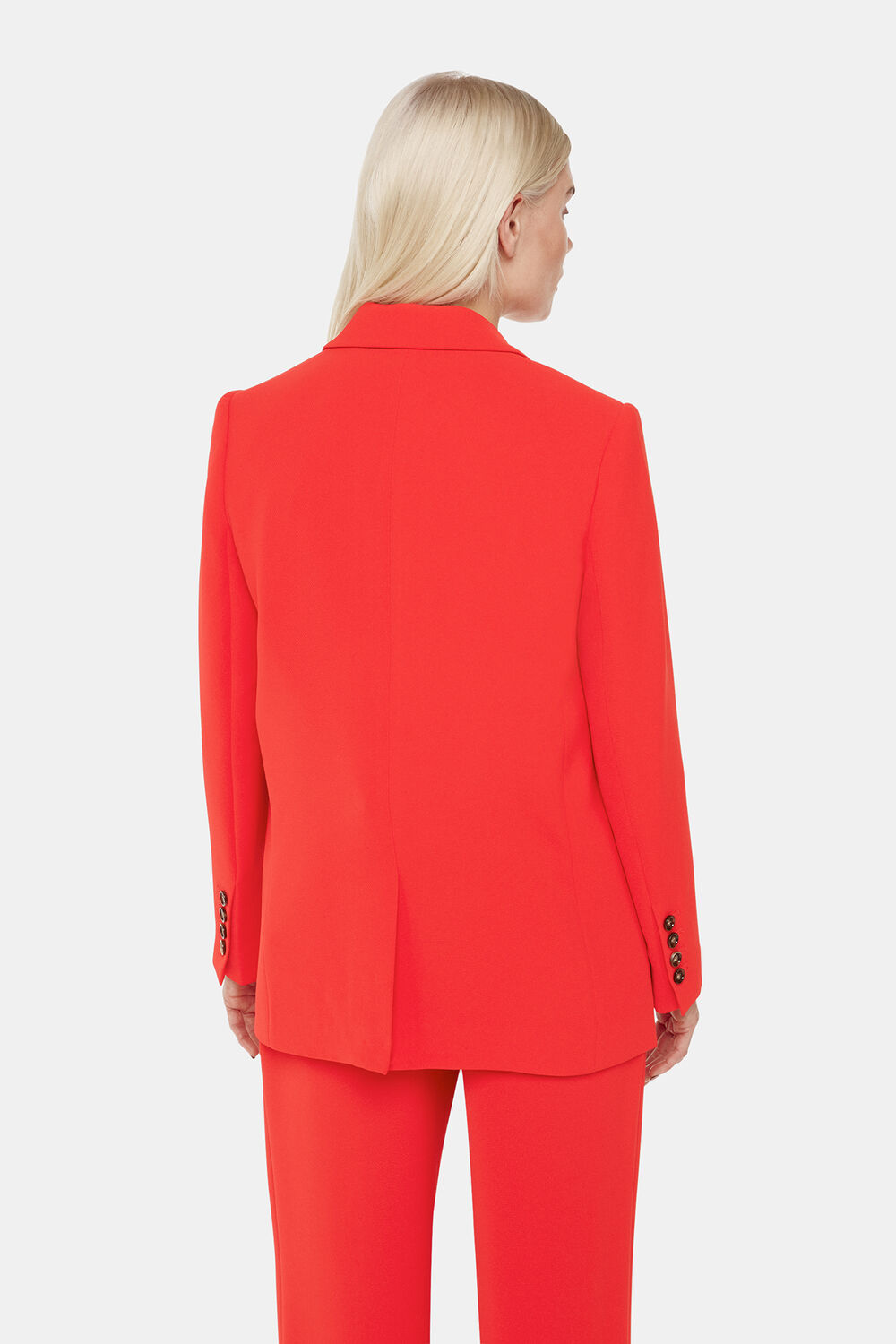 Red Petite Boyfriend Crepe Blazer