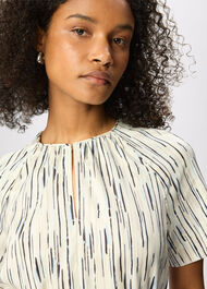 Abstract Stripe Short Dress