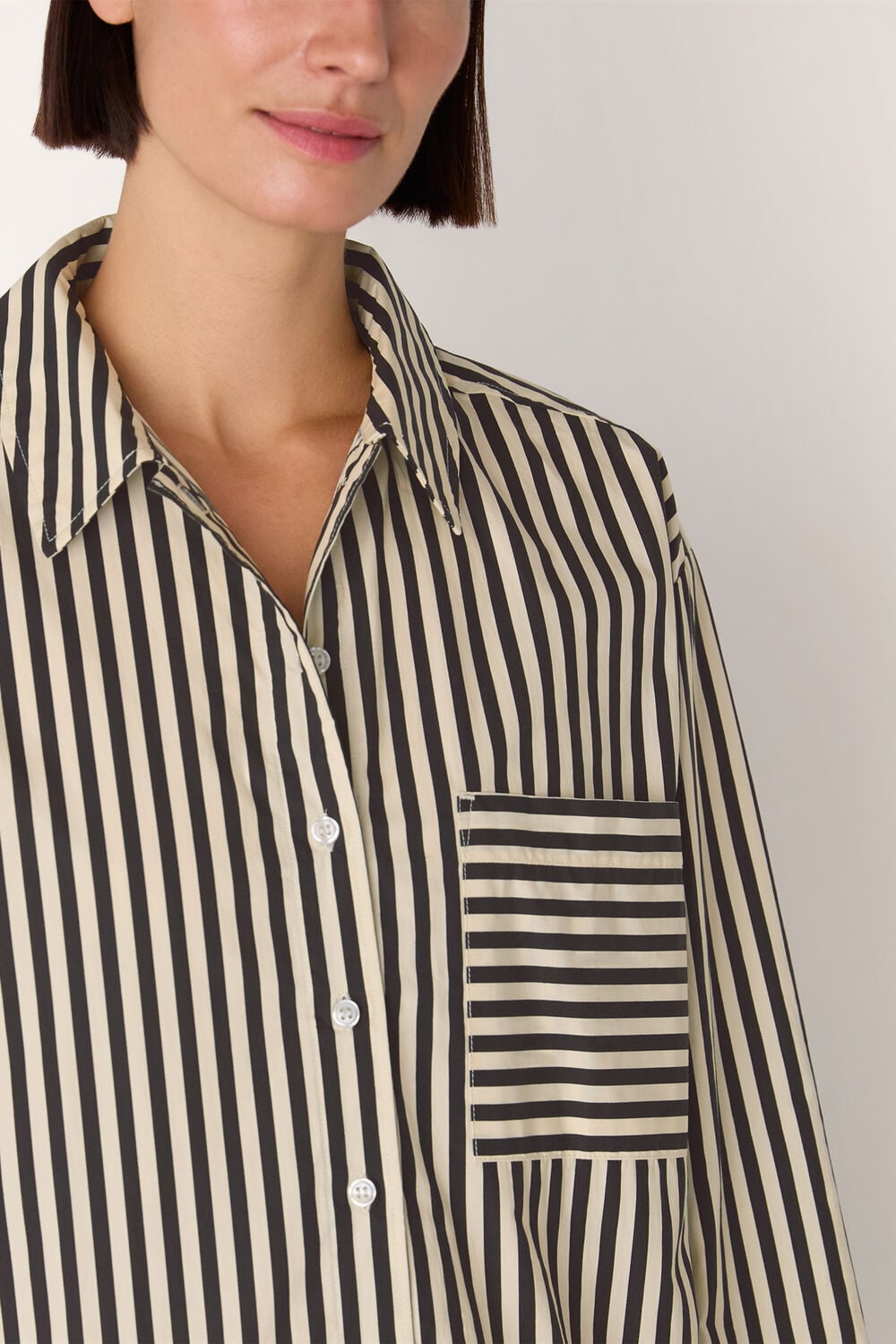 Cotton Stripe Pyjama Shirt