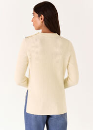 Button Detail Longline Knit