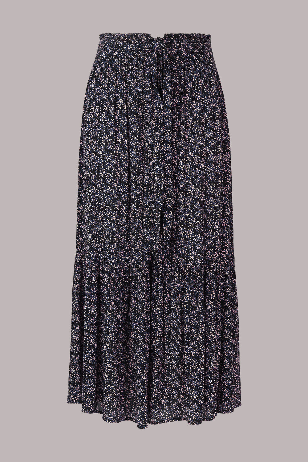 Kinetic Print Tie Front Skirt Multicolour