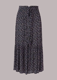 Kinetic Print Tie Front Skirt Multicolour