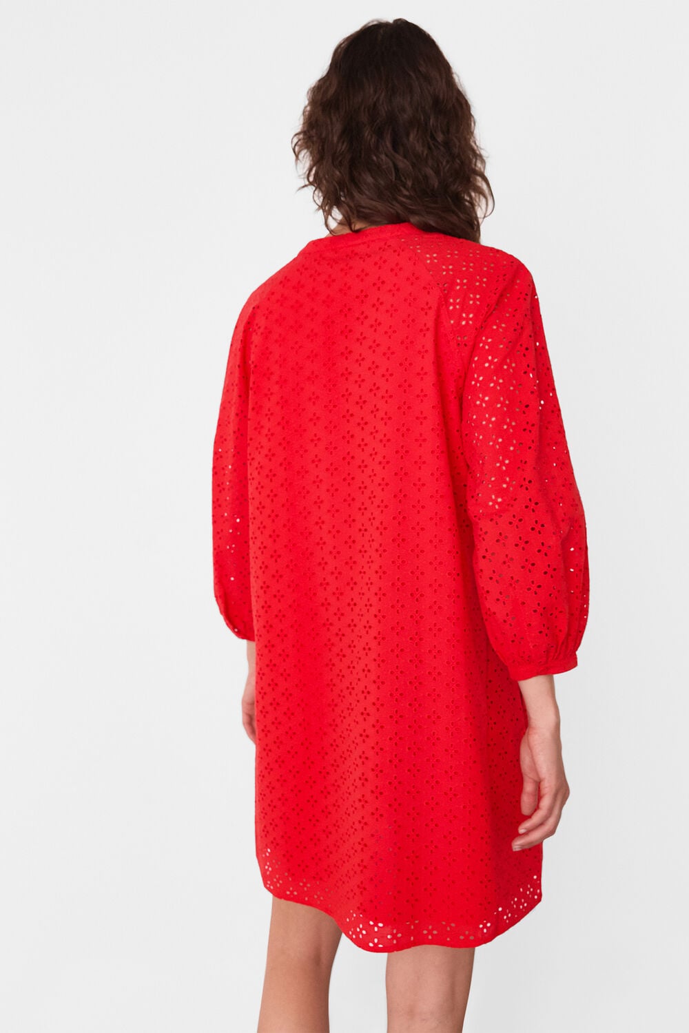Broderie Cotton Mini Dress