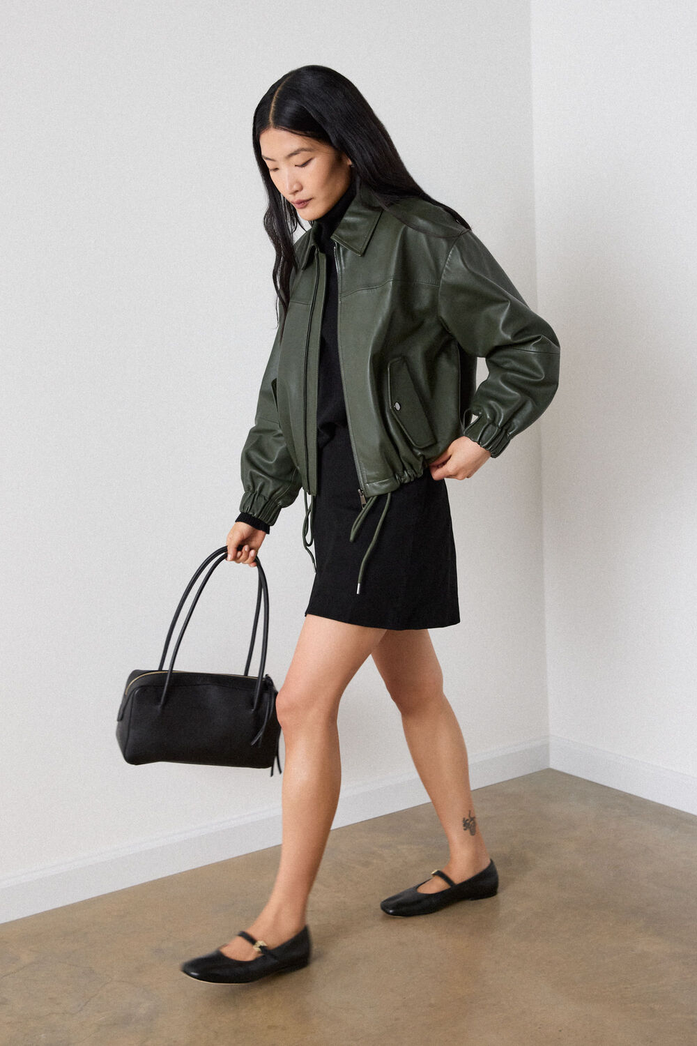 Suede A Line Skirt
