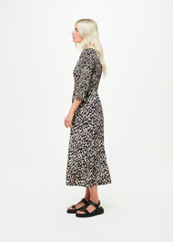 Petite Speeding Squares Shirred Dress