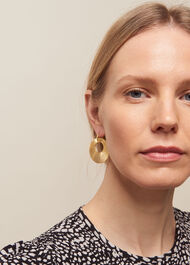 Large Sunray Loop Earring Gold/Multi