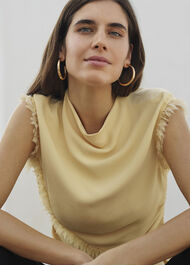 Toril Textured Trim Detail Top Outfit