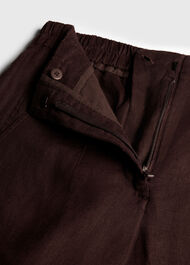 Linen Barrel Leg Trouser