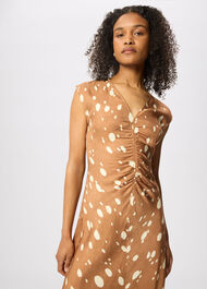 Deer Spot Viscose Midi Dress