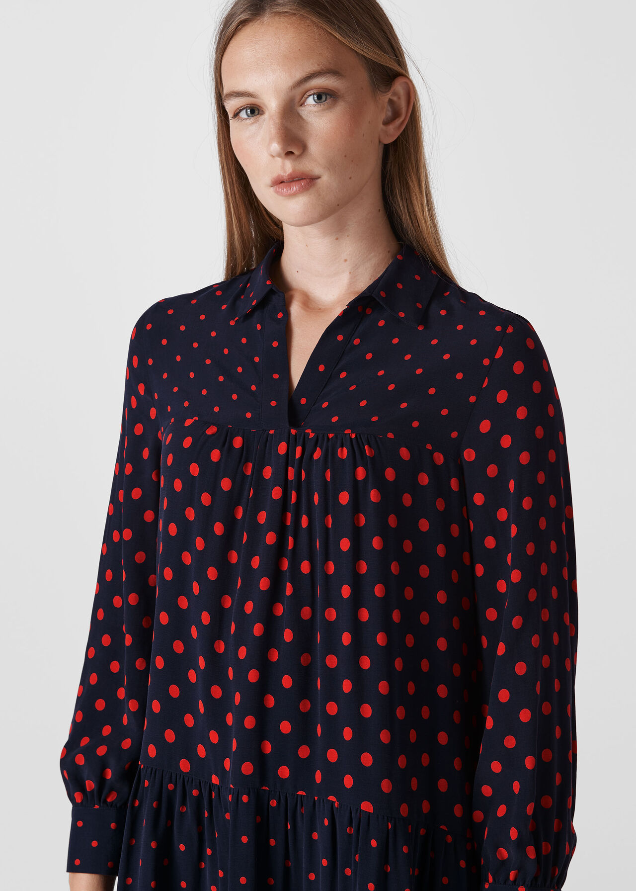 Navy/Multi Molly Spot Mix And Match Dress | WHISTLES