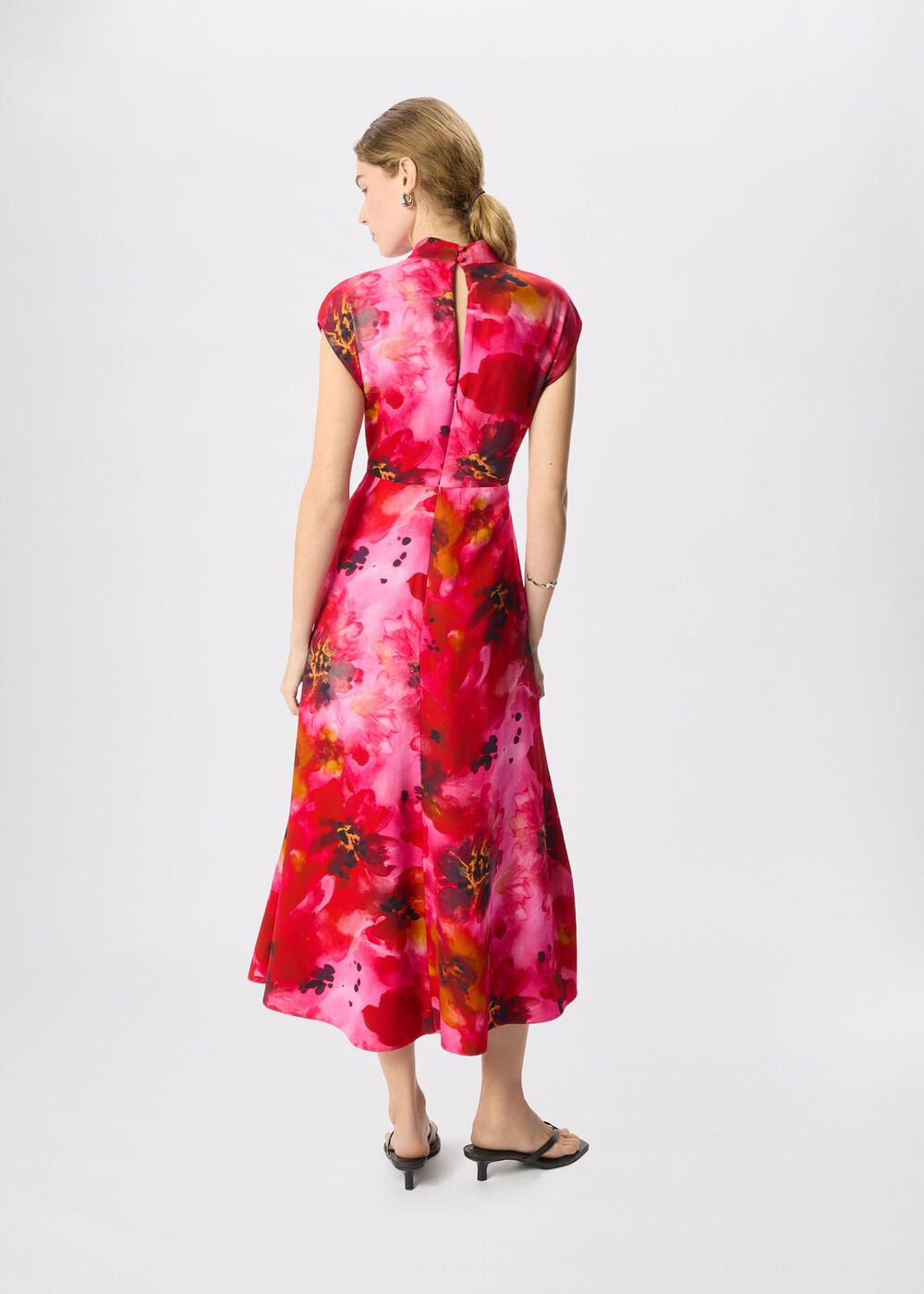 Painterly Floral Midi Dress